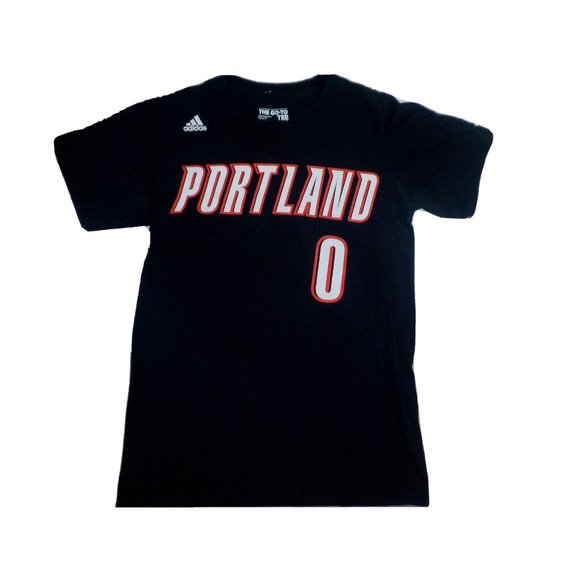 Lot of 2 NBA Portland Trailblazers Adidas Lillard T-Shirt Size Small - Picture 3 of 7